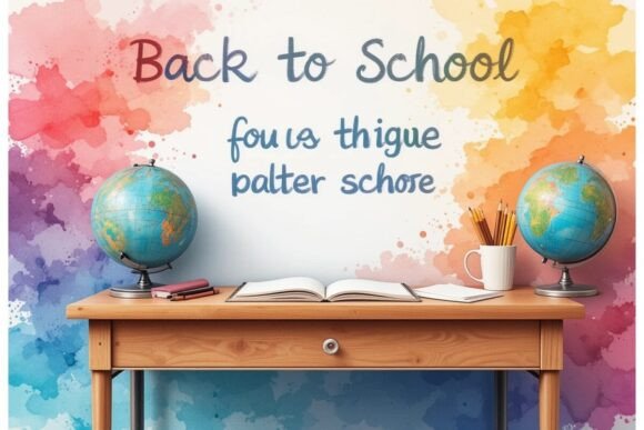 AI Back to School Scenes Background