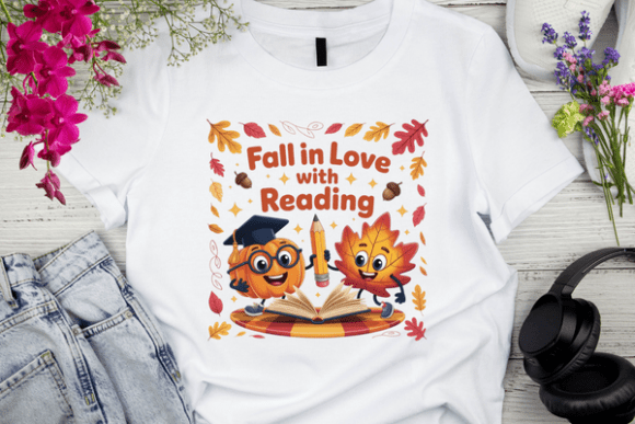 Back to School Autumn Reading T-Shirt: A Fun and Versatile Design for Creatives