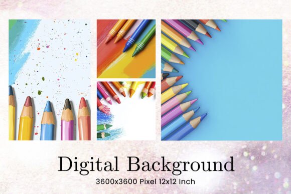 Back to School Background Color Pencil