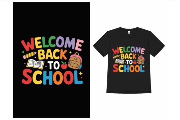 Back to School Colorful T-shirt Design