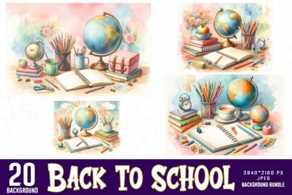 Back to School Design Background Bundle