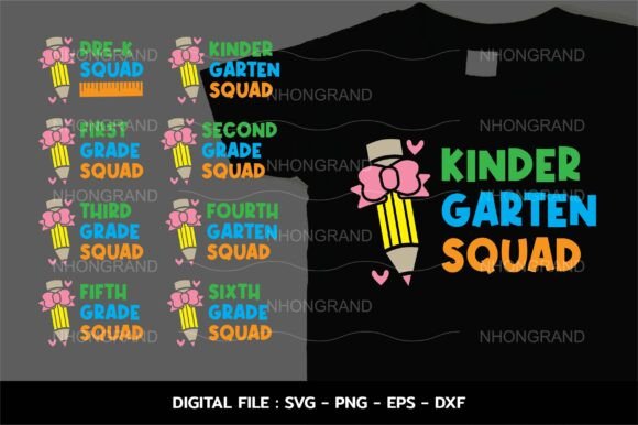Back to School Svg First Grade Squad
