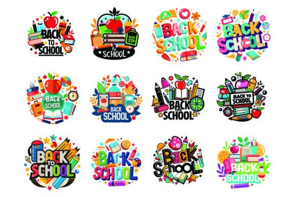 Back to School Typography Design Bundle