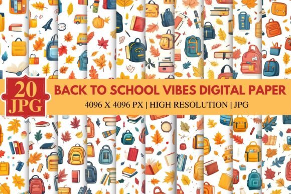 Back to School Vibes Digital Paper: A Creative Resource for Designers and Crafters