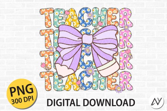 Coquette Bow Teacher PNG: A Back to School Digital Asset for Creative Use
