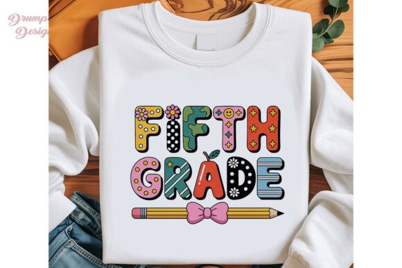 Fifth Grade Back to School PNG Clipart: A Versatile Design for Creative Projects
