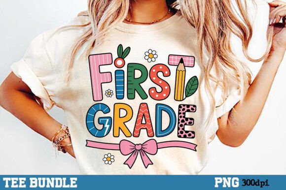 First Grade Back to School Shrit PNG: A Versatile Design for Creative Projects