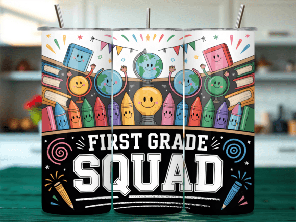 First Grade Squad Back to School Tumbler: A Creative and Practical Design for Modern Entrepreneurs and Creators
