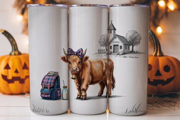 Highland Cow Back to School Tumbler